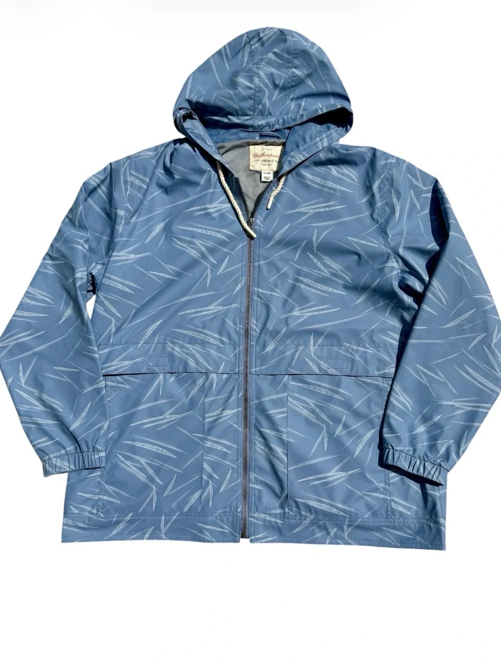 Weatherproof Vintage Full Zip Rain Slicker Jacket Lined Women's XL Blue